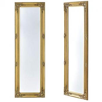 Espejo de Pared Livorno Cuerpo Entero Eucalipto 132 x 42 x 3,5 cm Dorado