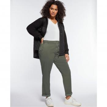 Pantalón recto de mujer lisos con bolsillos americanos