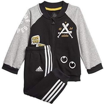 adidas I Coll TS Ft Conjunto Deportivo, Bebé-Niños, Negro/Brgrin/Blanco, 80