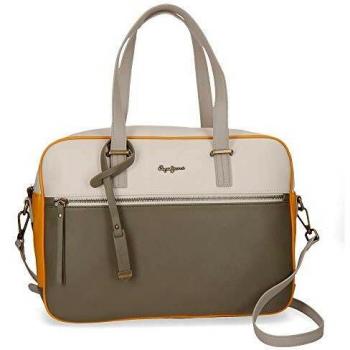 Pepe Jeans Mona Bolso para Portátil Adaptable 13,3 Verde 38x28x9 cms Piel Sintética