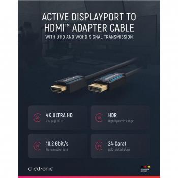 Cable Adaptador DisplayPort a HDMI 4K/60Hz - 5m