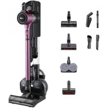 Aspirador escoba LG CordZero A9K-ULTRA1V sin bolsa, 590W, inalámbrico, color Burdeos y Negro con doble batería