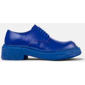 Camperlab Unisex Blue Leather Derby Shoes with Lace Adjustment - Size 41