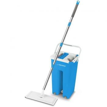 Mopa Fregona con Cubo Esperanza EHS004 Azul Blanco Microfibra