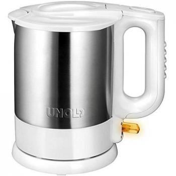 Hervidor de Agua Unold 18010 - 1,5L, 2200W, Inoxidable Blanco, Sin Cable, Base Giratoria 360°, Protección contra Sobrecalentamiento