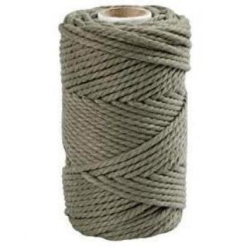 Cordón de Macramé Verde Musgo, 55 m, 4 mm, 330 g