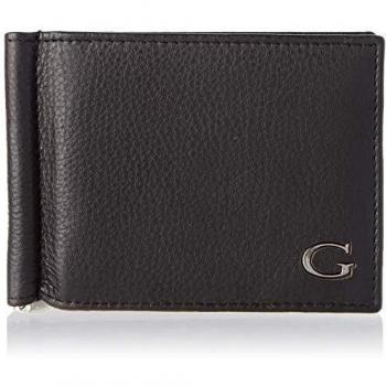 Guess - Saddle Money Clip Card Case, Carteras Hombre, Negro