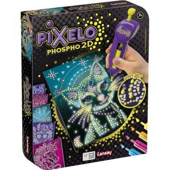 Set de Dibujo y Coloración Lansay Pixelo Phospho 2D para Niños a Partir de 7 Años