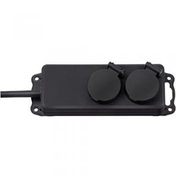 Brennenstuhl 1159930 Bases, 230 V, Negro, 2 vías