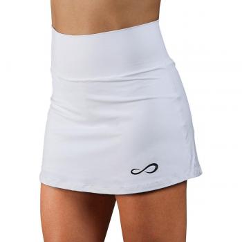 Falda de mujer Minimal High Waist Endless en Blanco y Plateado