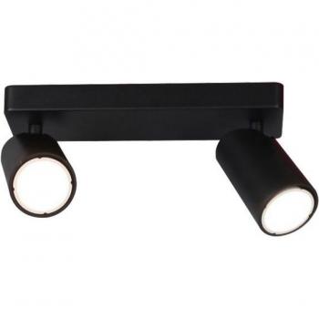 Foco lineal de 2 luces GU10 negro mate Spot Sal Negro 12,8cm