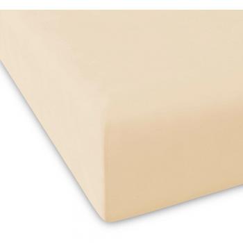 Sábana bajera de algodón 200 hilos PURE crema 100x200+28 cm