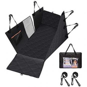 Nobleza - Funda de Asiento para Perros, Cubierta Asiento Perro 147*137 CM con Ventana de Malla, Bolsillos de Almacenamiento, Resistente al Agua, Gruesa y Duradera para SUV, Camión, Transportar y Viaje