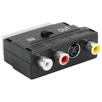 iggual PSICCV-4415 - Adaptador Euroconector a RCA/S-Video, SCART