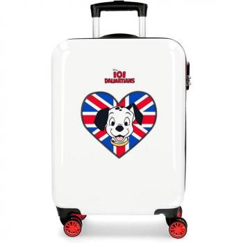 Maleta de cabina Disney Dalmatian Lucky rígida 55 cm blanco