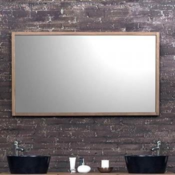 Espejo rectangular de madera maciza de mindi 160x80 cm