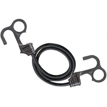Master Lock 3031EURDAT Cuerdas elásticas con Ganchos Reforzadom, 80 cm Cuerda, Gancho EZ Grip - Optimo para Sujetar Cargas Pequeñas, Camping, Mudanzas, Gris