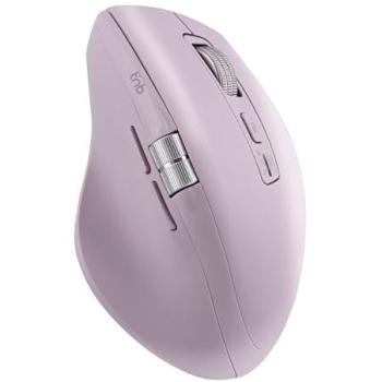 Ratón inalámbrico recargable INFINITEPRO - Doble rueda de desplazamiento, conexión Bluetooth y USB-A, ergonómico, 7 botones - Rosa