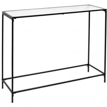 Mesa Consola Práctica y Estética de Cristal Texturizado 100x35x77 cm