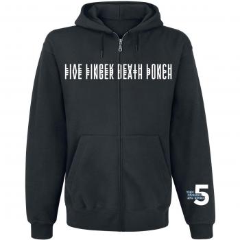 Five Finger Death Punch Justice For None Skull Sudadera capucha con cremallera Negro S
