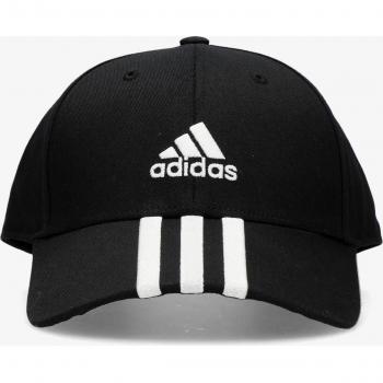 adidas 3 Stripes Baseball Cap - Male - Black/White - Mens
