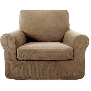 Deconovo Funda de Sofá para Salón 1 Plaza 84 x 90 x 91 cm Marrón Oscuro