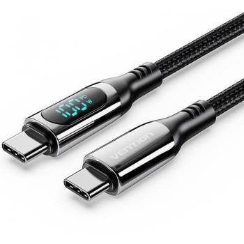 Cable USB Tipo-C Vention TAYBAV 5A 100W con Pantalla LED
