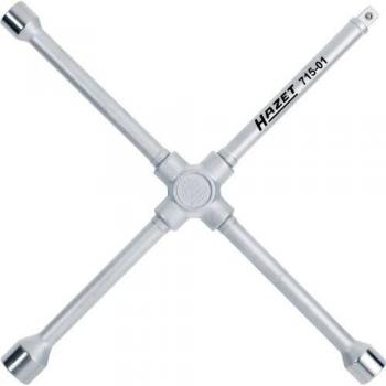 Llave en cruz con perfil de hexágono y cuadrado exterior