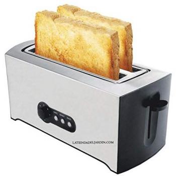 Tostador de Pan Suinga 1600W 2 Rebanadas con Funciones Cancelar, Descongelar y Recalentar, Bandeja Recogemigas y Sistema Anti-atasco