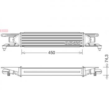 Intercooler DENSO DIT01007 - Enfriador de aire de carga, alta eficiencia y rendimiento optimizado