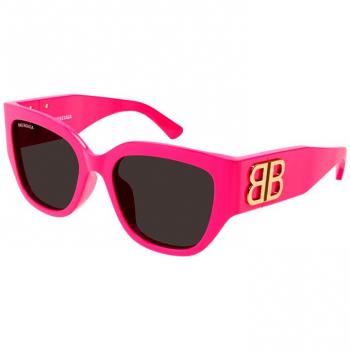 Balenciaga Women's BB0323SK Pink Grey Sunglasses 55MM