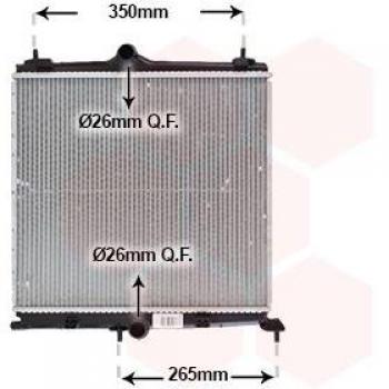 Radiador de refrigeración del motor VAN WEZEL 40012702