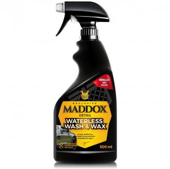 Maddox Detail - Waterless Wash & Wax - Cera Carnauba Limpieza Sin Agua para Coches. Brillo de la pintura del coche, 500 ml