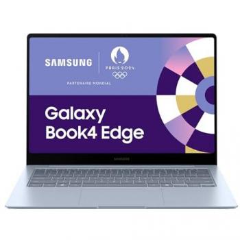 PC portátil Samsung Galaxy Book4 Edge 14 - Pantalla táctil, Copilot+, Qualcomm Snapdragon X Elite, 16 GB RAM, 512 GB SSD, Gris Glacier