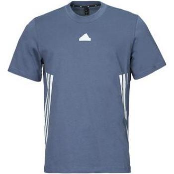 adidas Men's T-Shirt - M FI 3S REG T - Blue, Manchester United adidas Future Icons T-Shirt - Preloved Ink - Mens