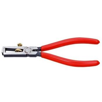 KNIPEX Pelacable 11 01 160 - Pinza pelacables con ajuste automático para cables de sección de hasta 16 mm², diseño ergonómico, mango antideslizante, mecanismo de bloqueo y fabricada en