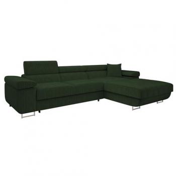 Sofá rinconero Comfivo S102 con función de descanso, caja de ropa de cama, 280x170x70cm