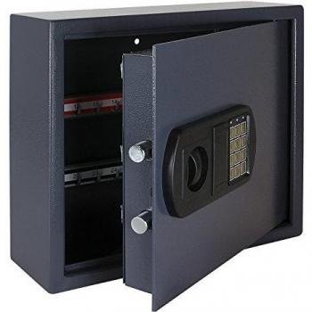 HMF 2060-07 Caja fuerte para llaves, 60 ganchos, cerradura electrónica, 40 x 34 x 12 cm , antracita