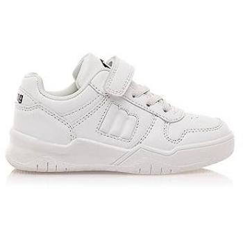 Zapatillas Deportivas Mustang Kids Todo Blanco para Niña con Cinta Adhesiva y Cordones Elásticos