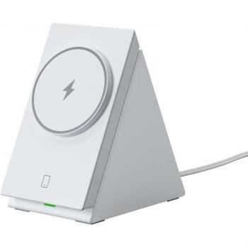 Estación de carga 3 en 1 Choetech T600 15W Cargador inalámbrico para iPhone, Apple Watch y AirPods - Blanco