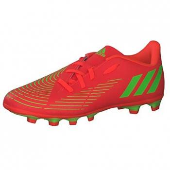 Adidas Botas de Fútbol Predator Edge.4 FxG Rojo Solar/Verde Sol/Negro Básico, Zapatillas de fútbol para niños, Talla 28 EU