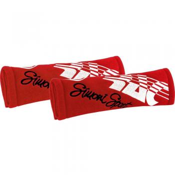 Simoni Racing CC3/R Almohadillas Cubre Cinturón Cut Universales, Microfibra roja
