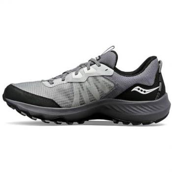 Zapatillas de Trail Running Saucony Aura TR GORE-TEX para hombre, color gris metal y negro, talla 44.5
