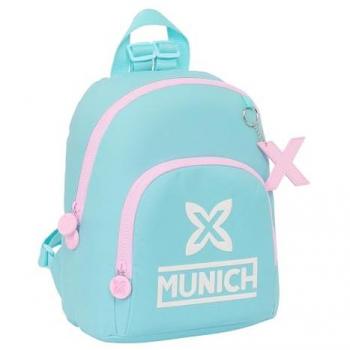 Mochila Escolar Munich Heaven Mini Celeste 25 x 30 x 13 cm, cómoda y versátil, ideal para niños de diferentes edades, calidad y resistencia