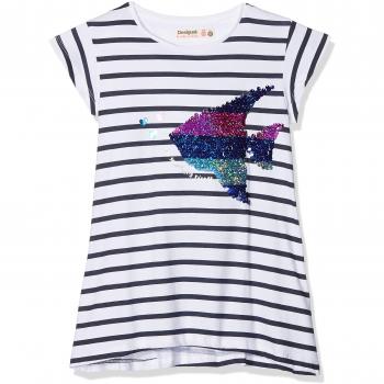 Desigual TS_Saskatchewan, Camiseta Para Niñas, Azul