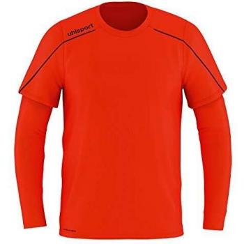 uhlsport Stream 22 Goalkeeper Shirt Camiseta De Portero, Hombre, Rojo Fluor/Azul Marino, 164