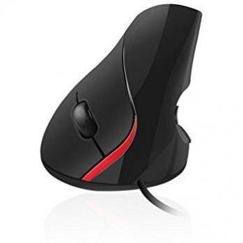 Ewent EW3156 ratón USB Tipo A Óptico 1000 dpi, Negro/Rojo