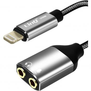 Adaptador de Audio Lightning a Doble Jack 3.5mm Hembra para Auriculares y Micrófono