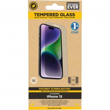 Muvit for Change Protector Pantalla Recycletek Privacy Compatible con Apple iPhone 15 Vidrio Templado Plano