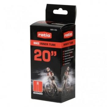 Cámara de aire para bicicleta 20'' con válvula Schrader.